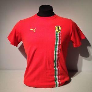 Red Italian Logo - Official Puma Ferrari Scuderia Logo Red T Shirt Italy Italian Flag