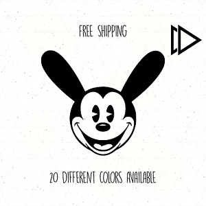 Oswald the Lucky Rabbit Logo - Oswald The Lucky Rabbit Face Vinyl Decal Sticker Car Laptop