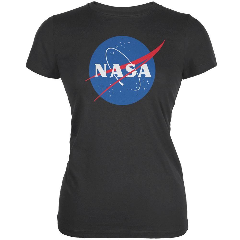 High Quality NASA Logo - NASA Logo Asphalt Juniors Soft T Shirt