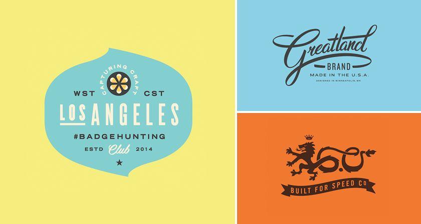 Turquoise and Yellow Logo - Beautiful Vintage Style Logos For Design Inspiration