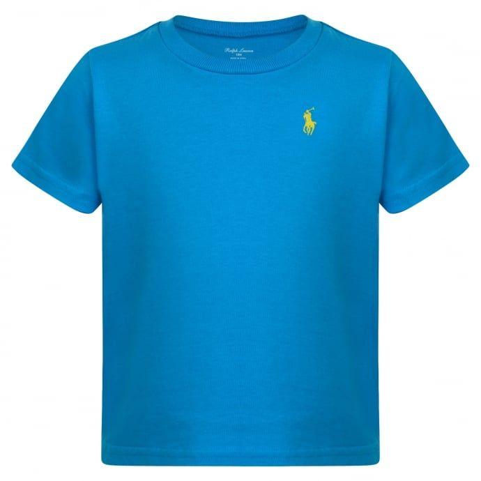 Turquoise and Yellow Logo - Ralph Lauren Baby Boys Turquoise T-Shirt with Yellow Logo - Ralph ...
