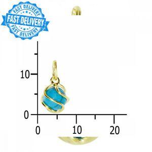 Turquoise and Yellow Logo - InCollections 0050100013401 Turquoise 8ct Yellow Gold Charm