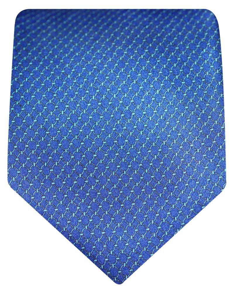 Royal Blue Circle Logo - 100% Silk C&C Royal Blue Circle Design Tie - Cotton & Cotton
