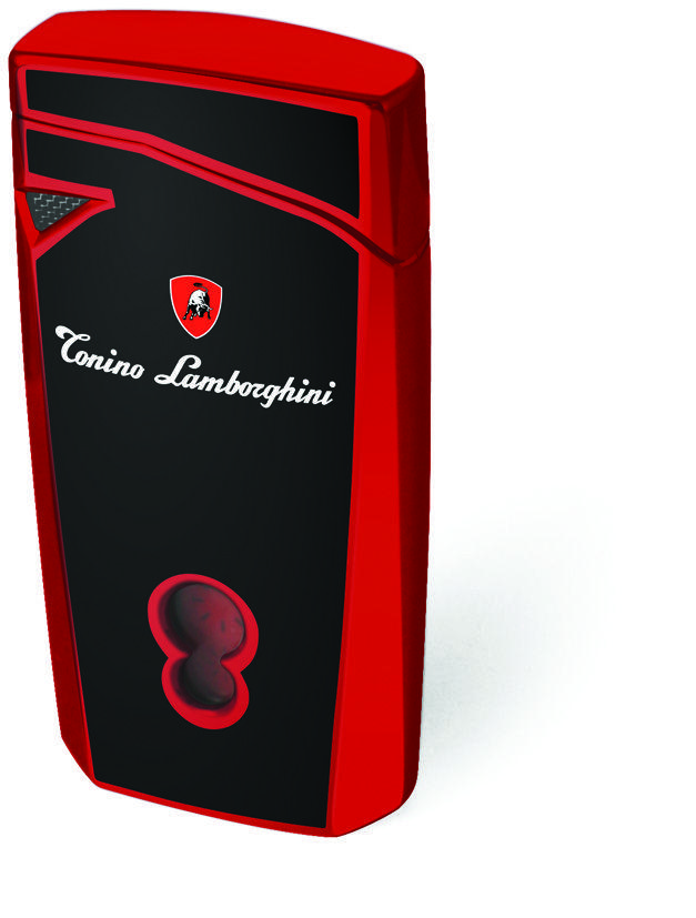 Red Torch Logo - Tonino Lamborghini Magione Black and Red Torch Flame Lighter