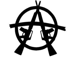 Gun Logo - Anarchy Gun Logo Symbol Vinyl Decal Sticker Anarchist Chaos A Car ...