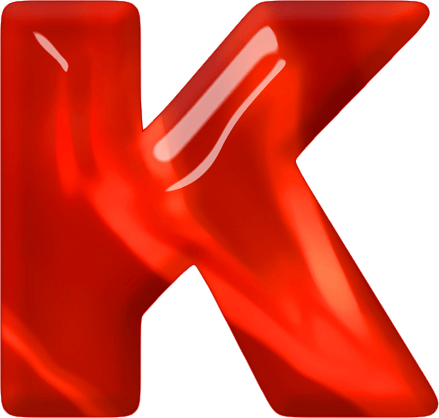 Red Letter K Logo - Presentation Alphabets: Red Glass Letter K