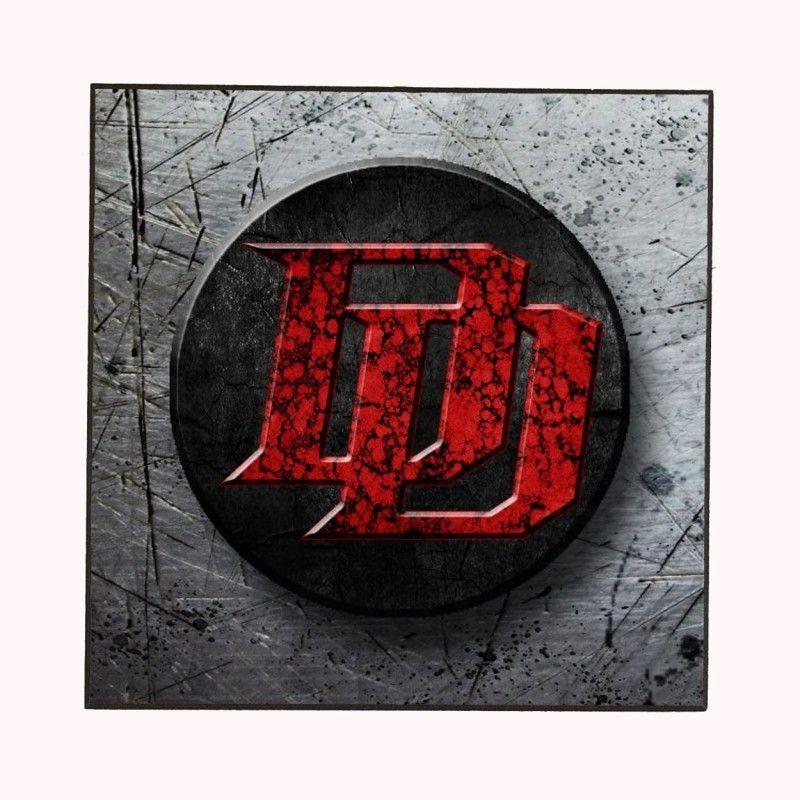 Daredevil Logo - DAREDEVIL LOGO (MARVEL) WOODEN WALL PLAQUE