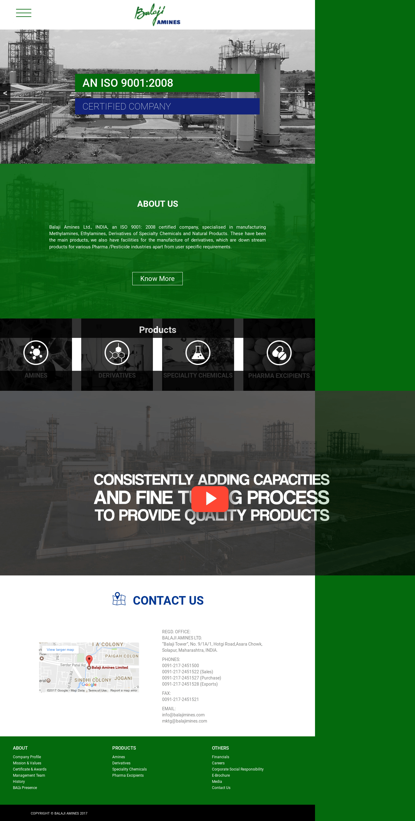 U.S. Amines Company Logo - Balaji Amines Competitors, Revenue and Employees Company Profile