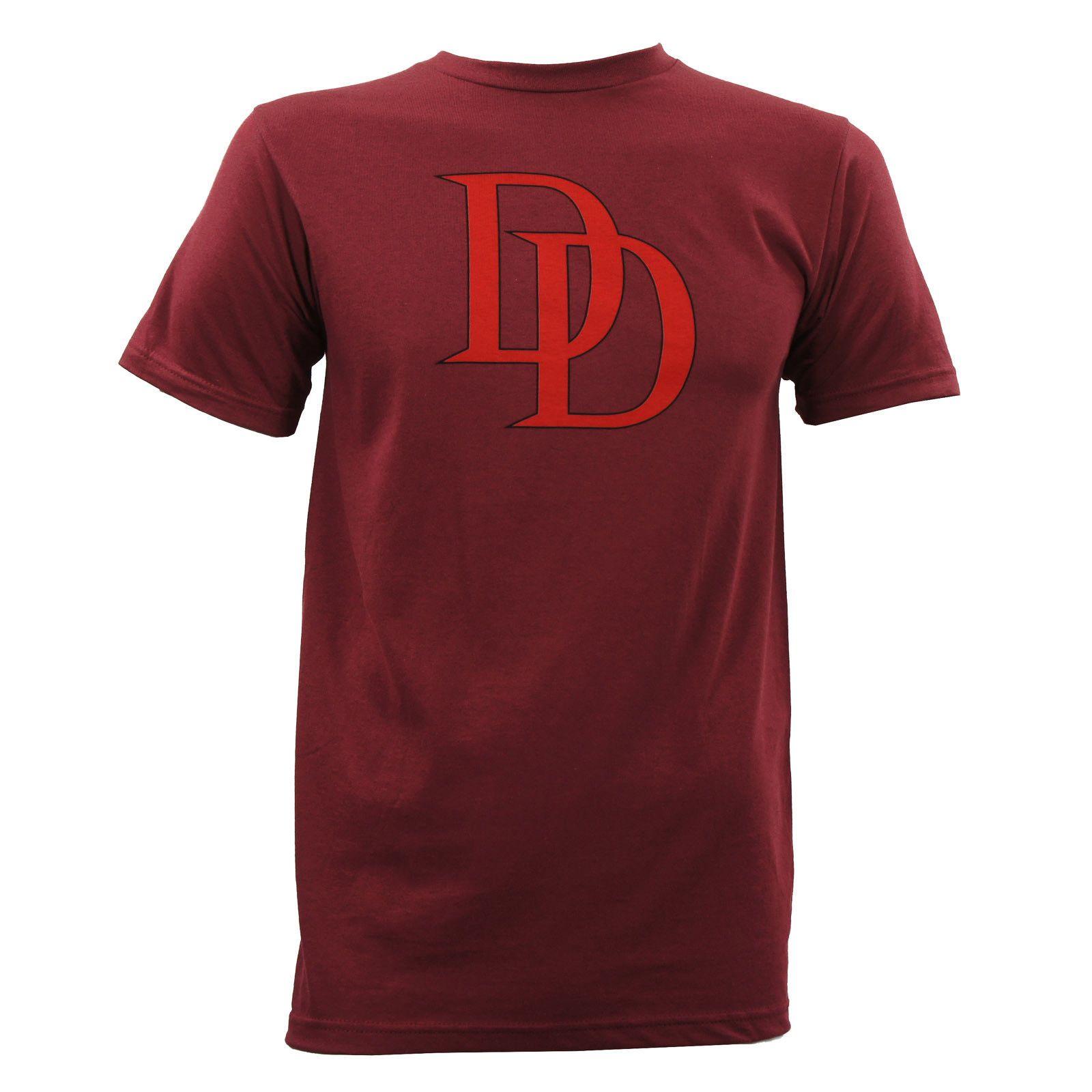 Daredevil Logo - Marvel Comics: Daredevil Logo Men's Red T Shirt Boy One Girl