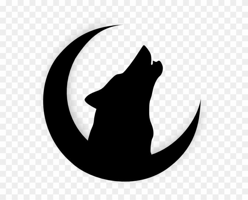 Black and White Drawing of a Wolf Logo - Howling Wolf Head Drawing - Wolf Howling At Moon Silhouette - Free ...