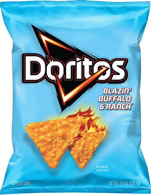 Cool Ranch Doritos Logo - Doritos Blazin' Buffalo & Ranch® Flavored Tortilla Chips | Doritos