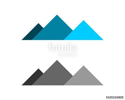 Mountain Peak Logo - Blue Mountain Peak Isolated Logo Stock Image And Royalty Free