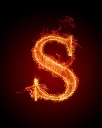 Flaming Letter S Logo - fire letters. Wallpaper, Lettering, Alphabet