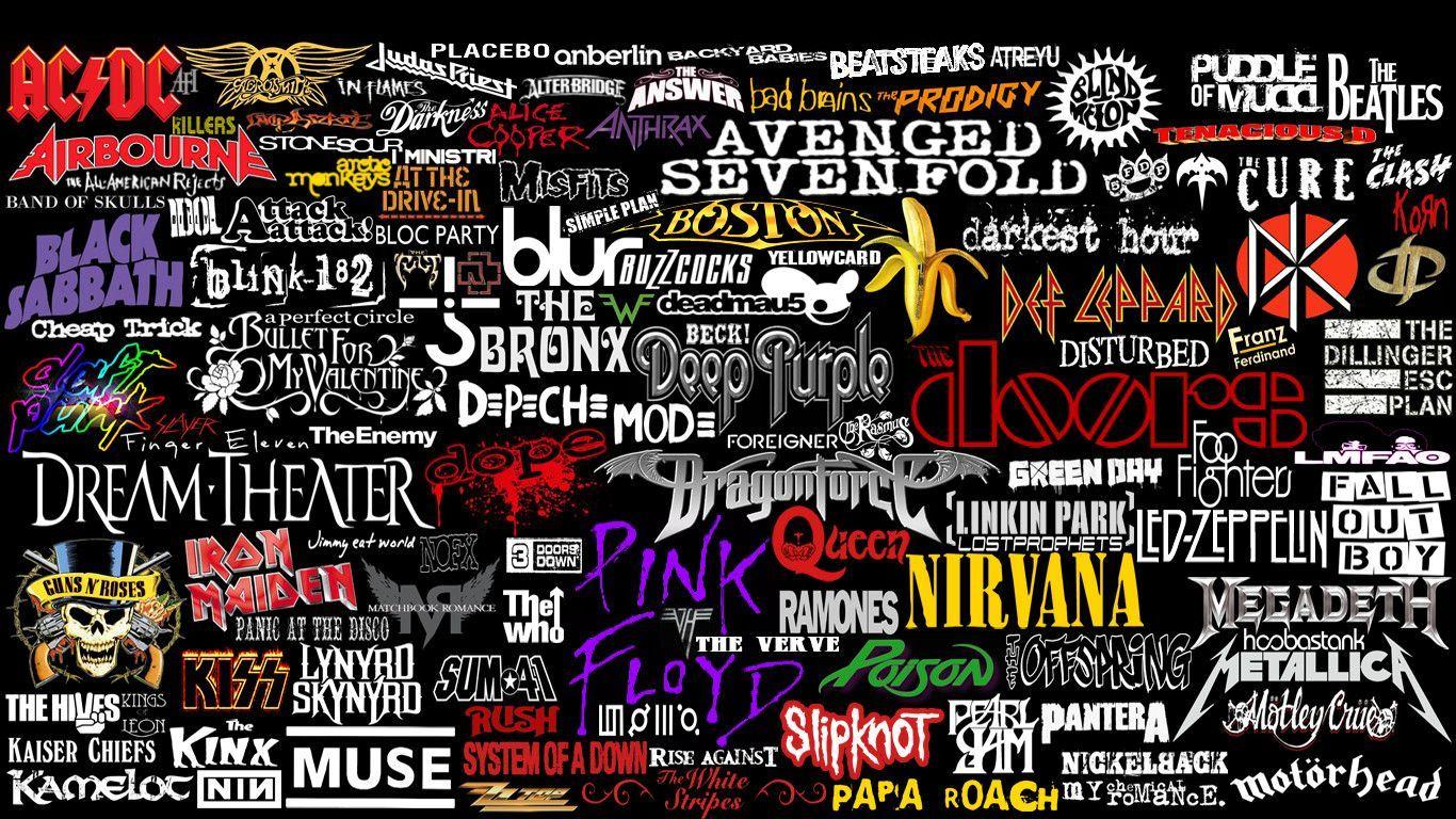 70s Rock Bands Logo - music band name logos. Color Science for Band Logos. James Taylor