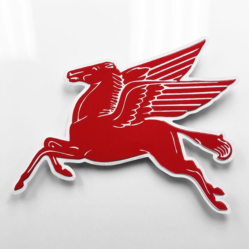 Mobil Flying Horse Logo - 24 Inch Mobil Pegasus 1 Flying Horse Embossed Aluminum Metal Tin ...