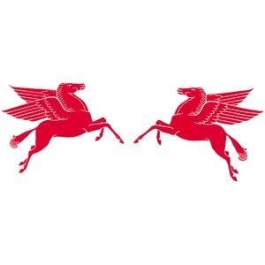 Mobil Flying Horse Logo - Mobil Flying Horse Decal - Pair