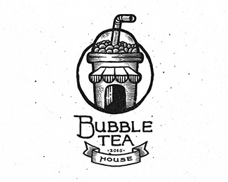 Boba Drink Logo - Bubble Tea House | Branding | Tea logo, Logo design, Bubble tea