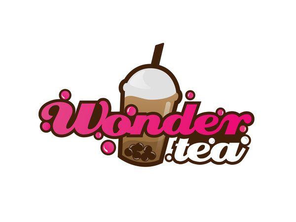 Boba Drink Logo - Wonder Tea - Nguyen Huynh Design