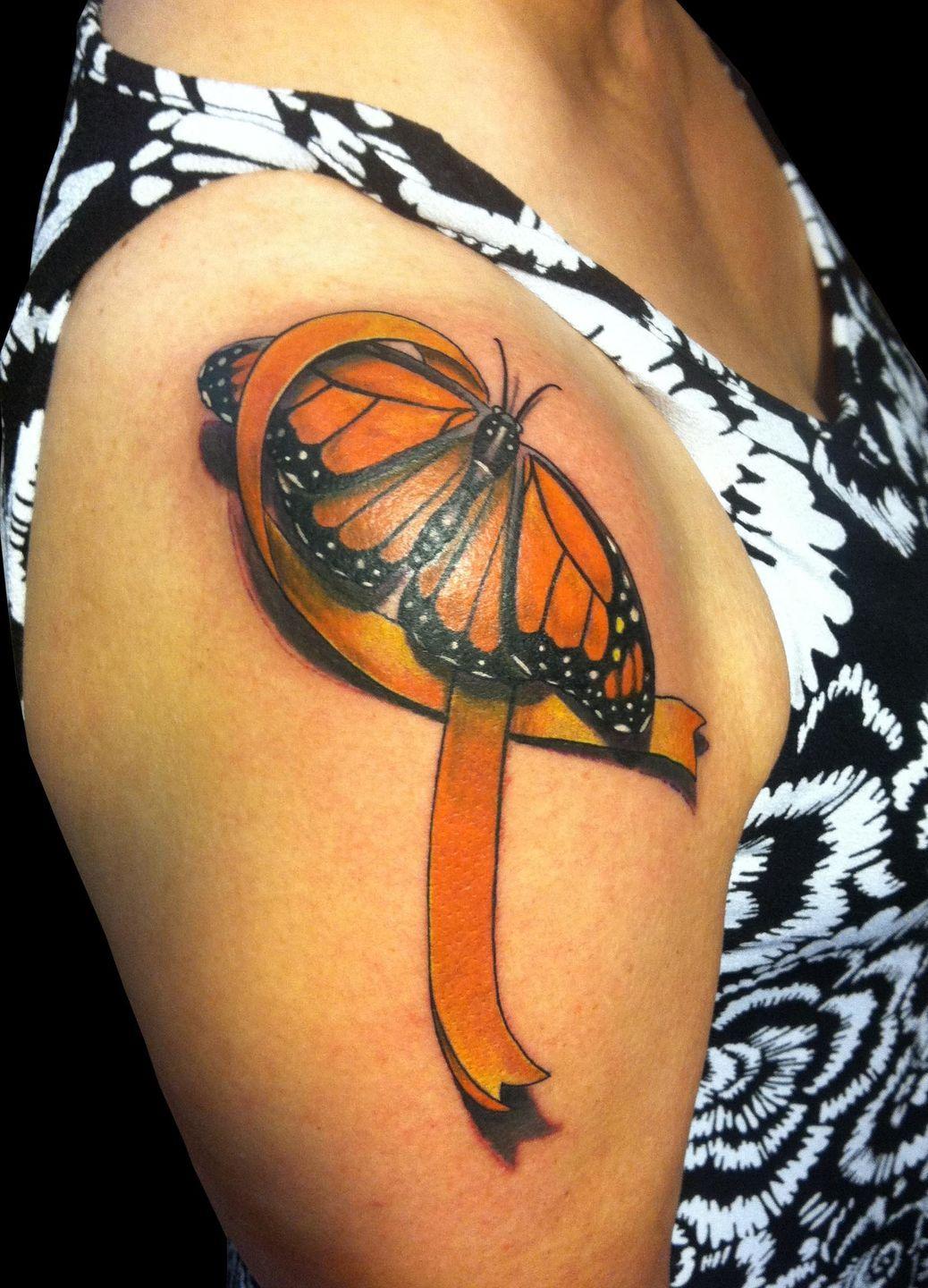 Multiple Sclerosis Butterfly Logo - nicoleelizabethlaabs:monarch-butterfly-color-ribbon-orange-monarch ...