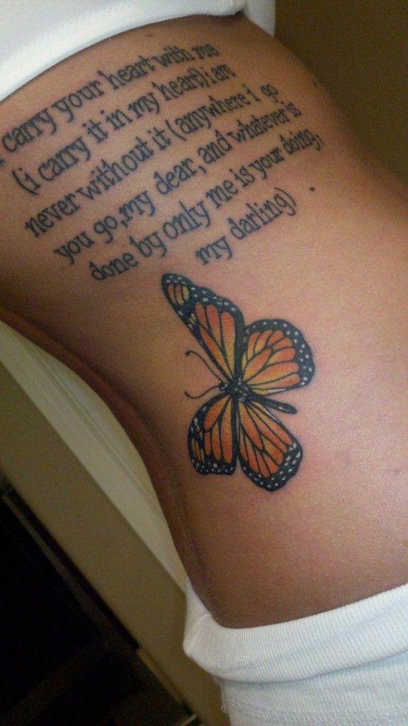 Multiple Sclerosis Butterfly Logo - i carry your heart with me Tattoos • Contrariwise: Literary Tattoos