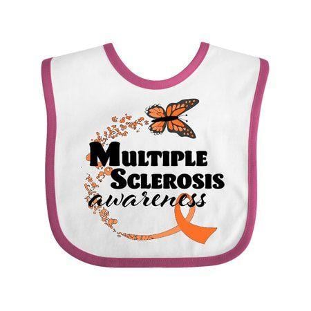 Multiple Sclerosis Butterfly Logo - Multiple Sclerosis Awareness Butterfly Ribbon Baby Bib - Walmart.com