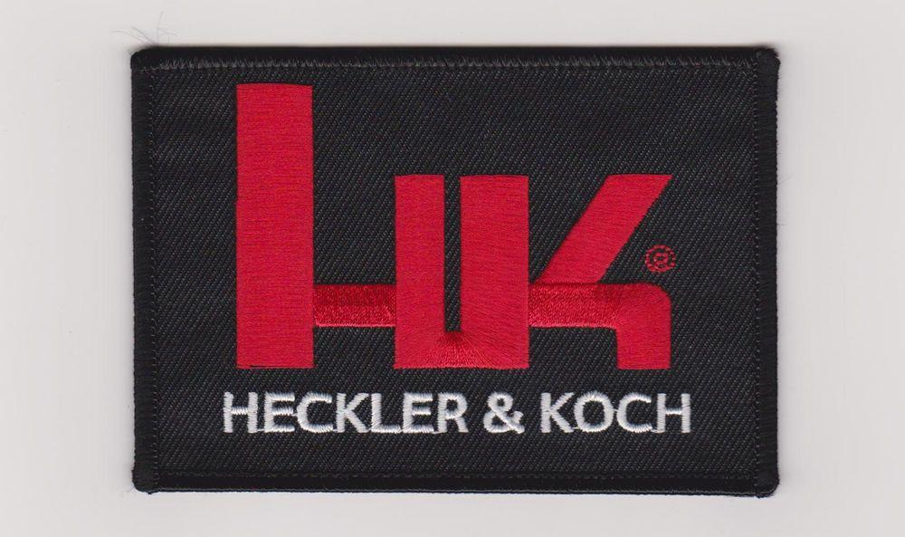 Heckler and Koch Logo - HK FIREARMS HECKLER & KOCH LOGO PATCH HOOK FASTENER BACKING PATCH | eBay