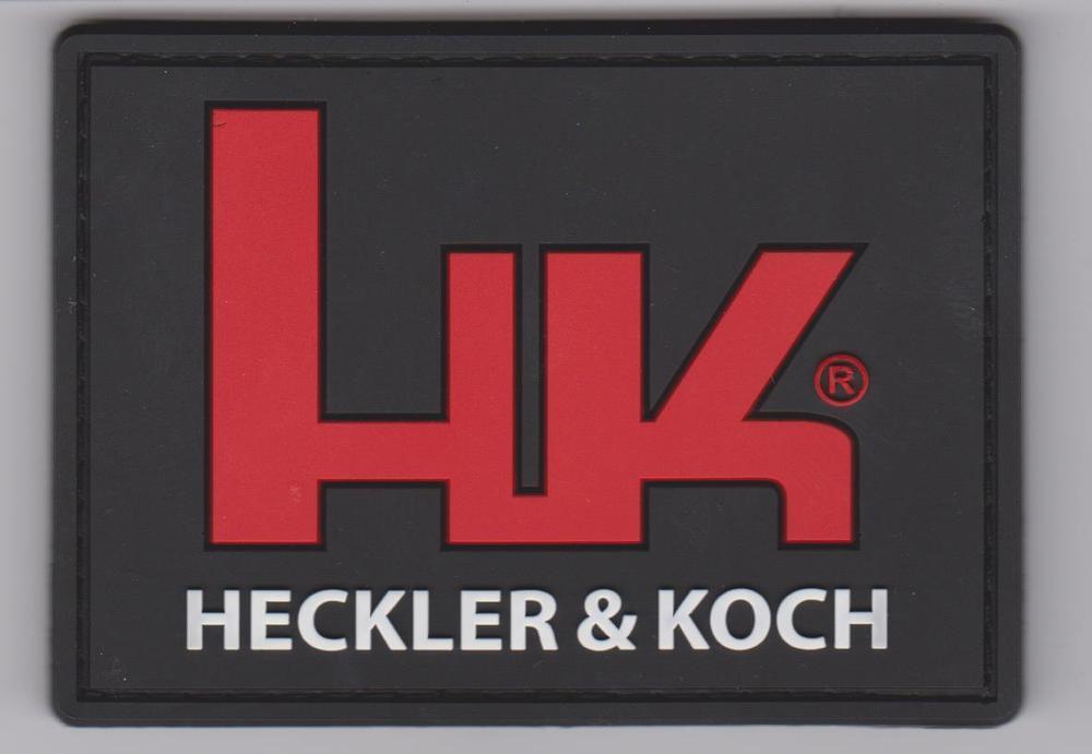 Heckler and Koch Logo - PVC HK FIREARMS HECKLER & KOCH LOGO PATCH HOOK & LOOP FASTENER