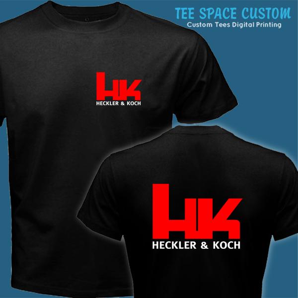 Heckler and Koch Logo - HK Logo HECKLER & KOCH Firearms And Weapons Black T-Shirt | Tee ...