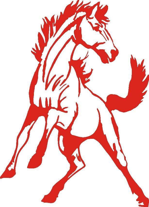 Red Mustang Horse Logo - Mustang Mascot Logo