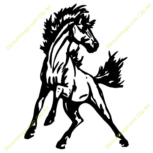 Red Mustang Horse Logo - Red Mustang Horse Clipart