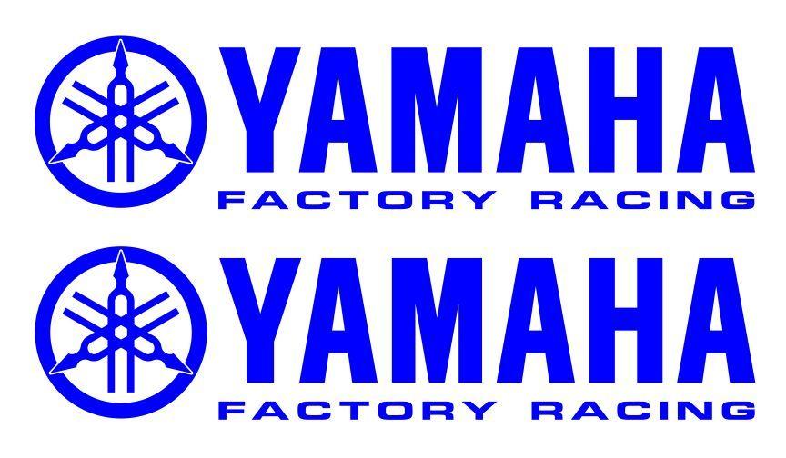 Yamaha Motocross Logo - 2 Yamaha Factory Racing Decal BLUE Sticker Motocross Jetski ...