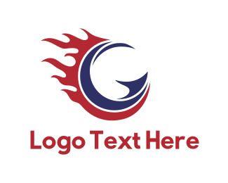 Blue Flame Letter G Logo - Letter G Logo Maker