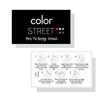 Color Street Logo - Amazon.com : Color Street How To Apply French Nails | 50 Pk ...