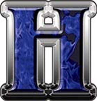 Blue Flame Letter G Logo - Reflective Decal, Sticker Letter G. Weston Ink