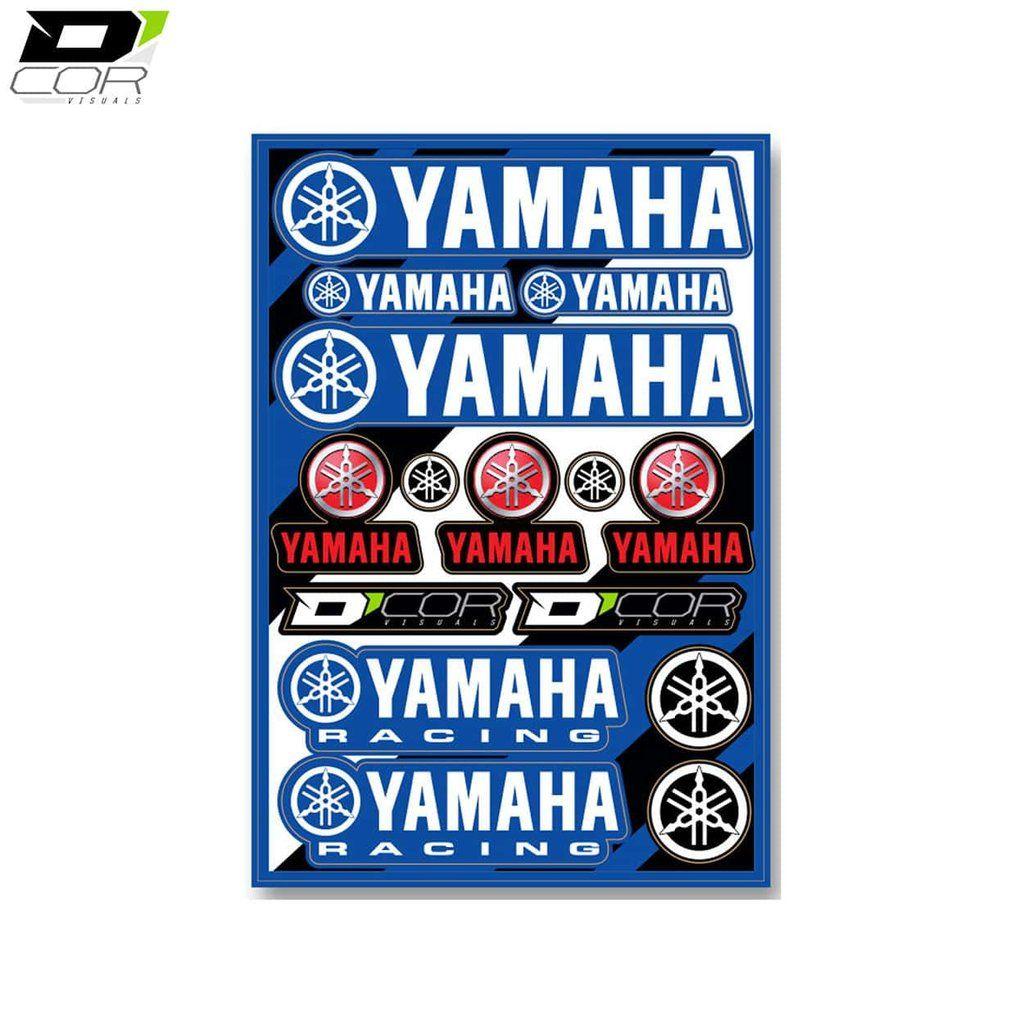 Yamaha Motocross Logo - D Cor Logo Decal Sheet Yamaha Cor 2 12mm – AT Motocross