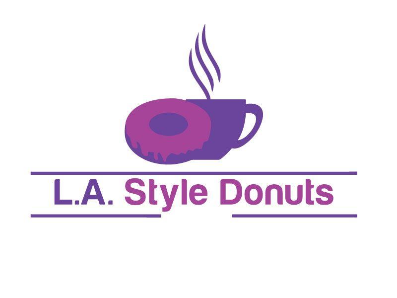 Style Flower Logo - Upmarket, Traditional, It Company Logo Design for L.A. Style Donuts ...