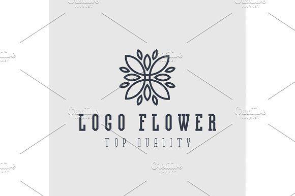 Style Flower Logo - Logo abstract flower flat style vector illustration top quality ...