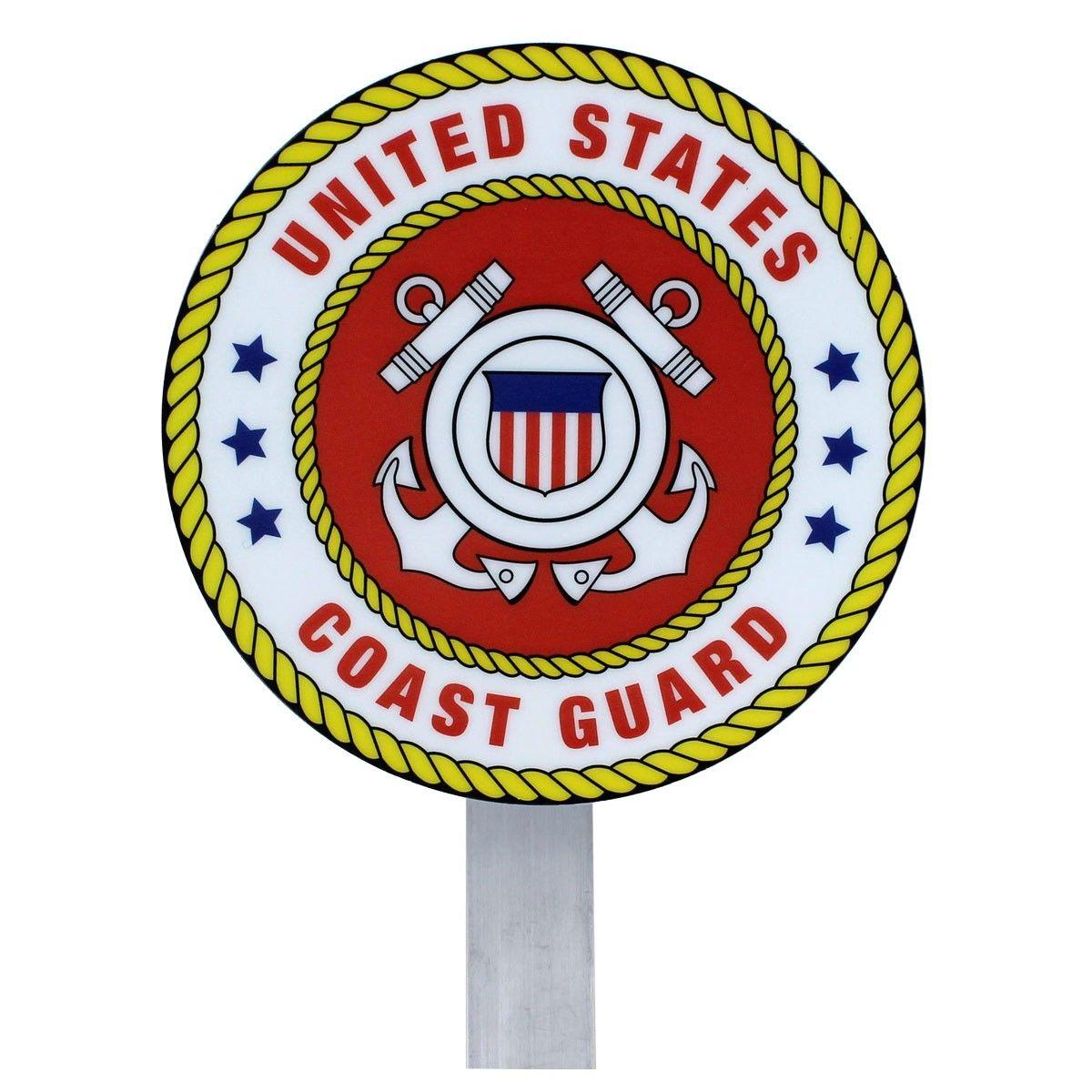 Us Coast Guard Logo - US Coast Guard Grave Flag Holder
