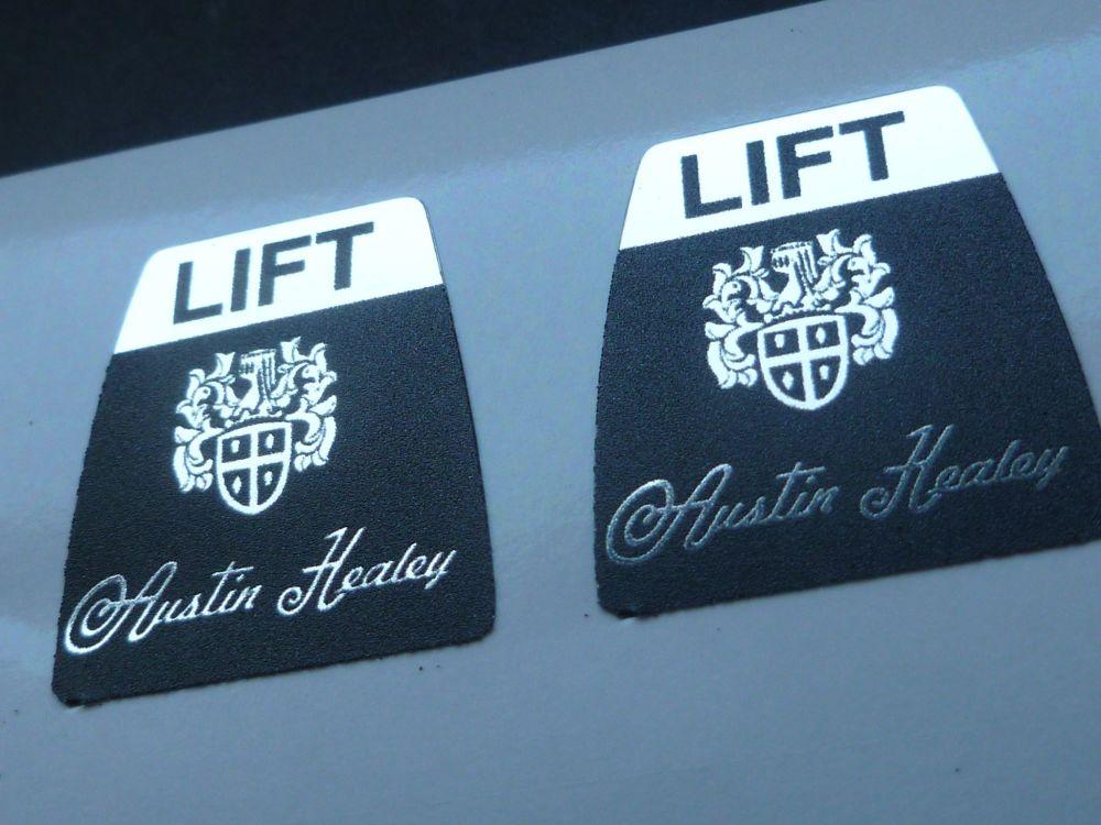 StyleSeat Logo - Austin Healey Style Seat Belt Lift Shaped Stickers. 1