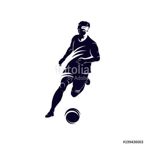 Soccer Ball Logo - Dribbling ball logo, Soccer and Football Player logo designs Stock