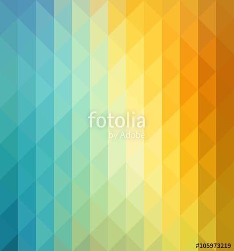 Blue Green Yellow Triangle Logo - Abstract geometric background with orange, blue and yellow triangles ...