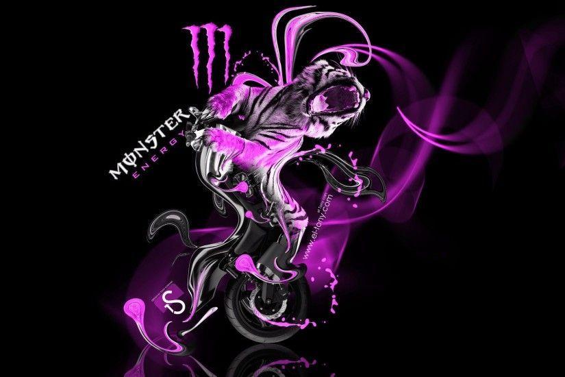 Purple Monster Logo - Monster Logo Wallpaper ·①