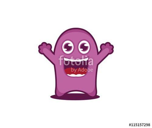 Purple Monster Logo - Monster Logo Stock Image And Royalty Free Vector Files On Fotolia