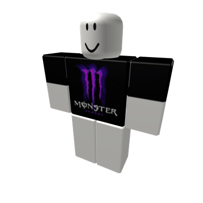 Purple Monster Logo - Epic Purple Monster Energy Black T-shirt - Roblox