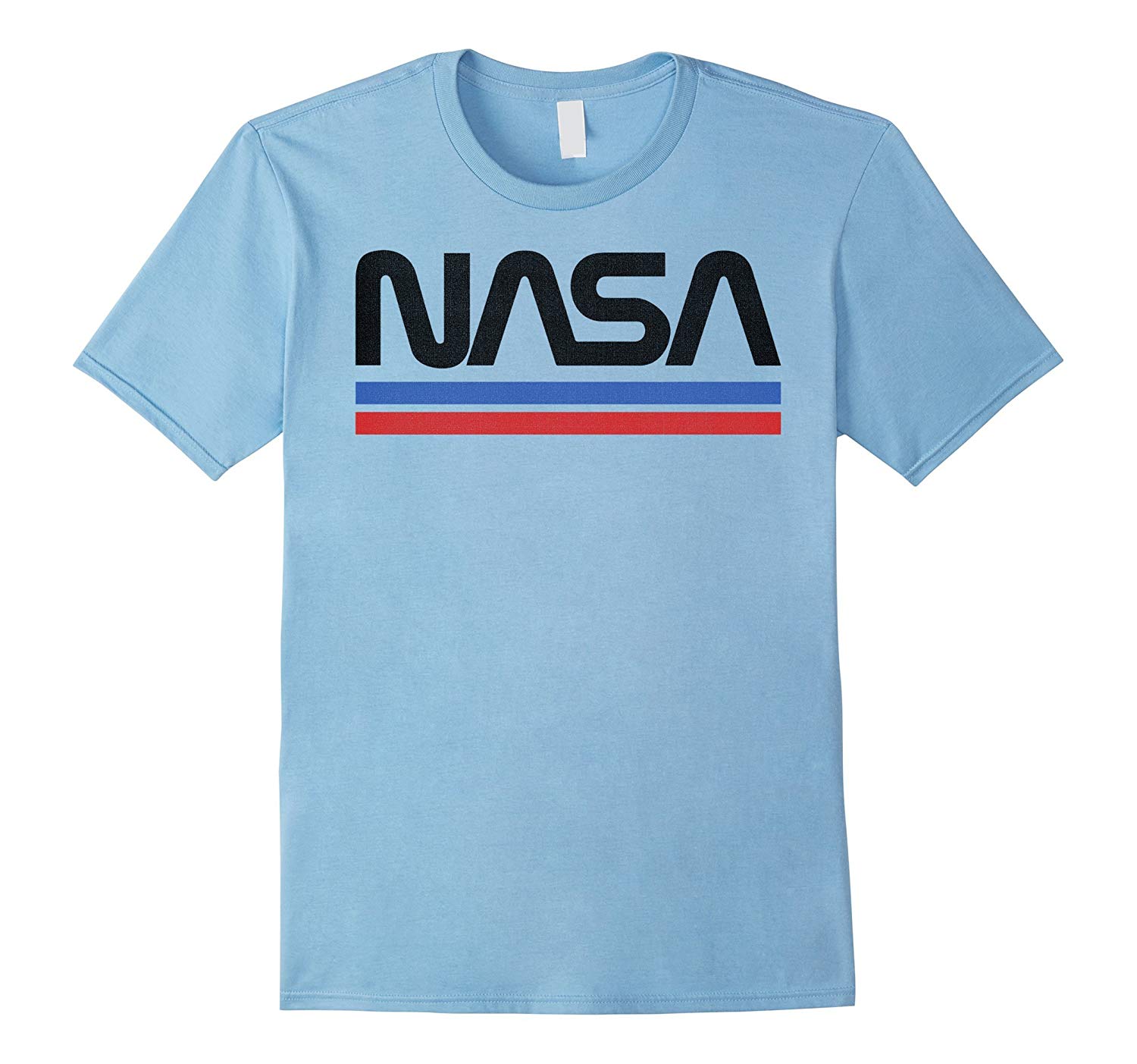 Blue Stripe Logo - NASA Red Blue Stripe Minimal Logo Vintage Graphic T-Shirt-ANZ ...