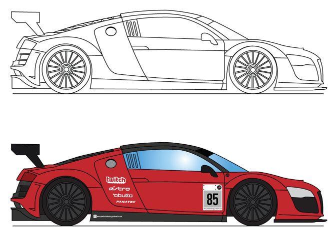 Audi R8 LMS Logo - Audi R8 LMS Ultra Vector Illustration - StylerDesign - Graphic Designer