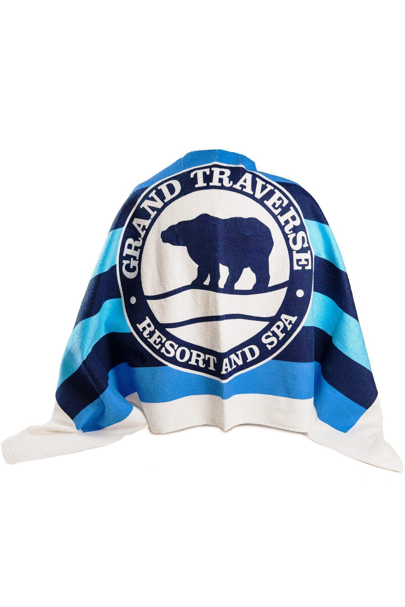 Blue Stripe Logo - Blue Stripe Logo Beach Towel