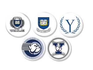 Blue White S Logo - Yale University Cabinet Knob - Blue, White Logo Dresser Drawer Pull ...