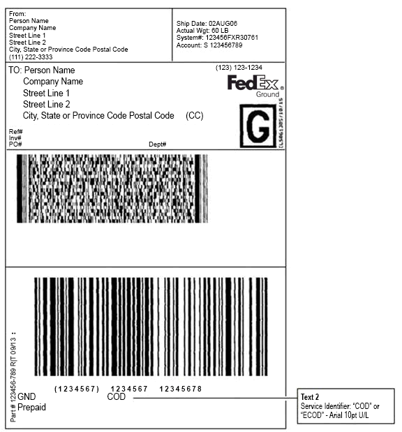 fedex ground label tracking number