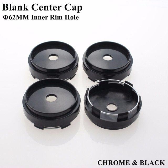 Black Chrome Logo - ABS Black/Chrome 66MM Blank Wheel Center Cap No logo Without Emblem ...